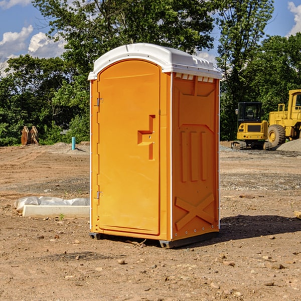 how often are the porta potties cleaned and serviced during a rental period in Cumnock